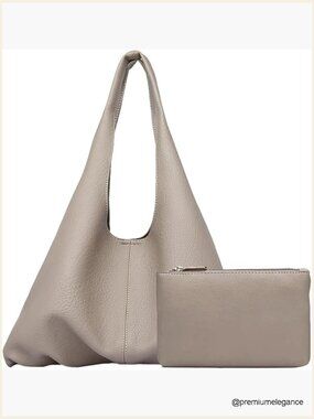 Slouchy Hobo Bag - Vegan Leather Shoulder Tote